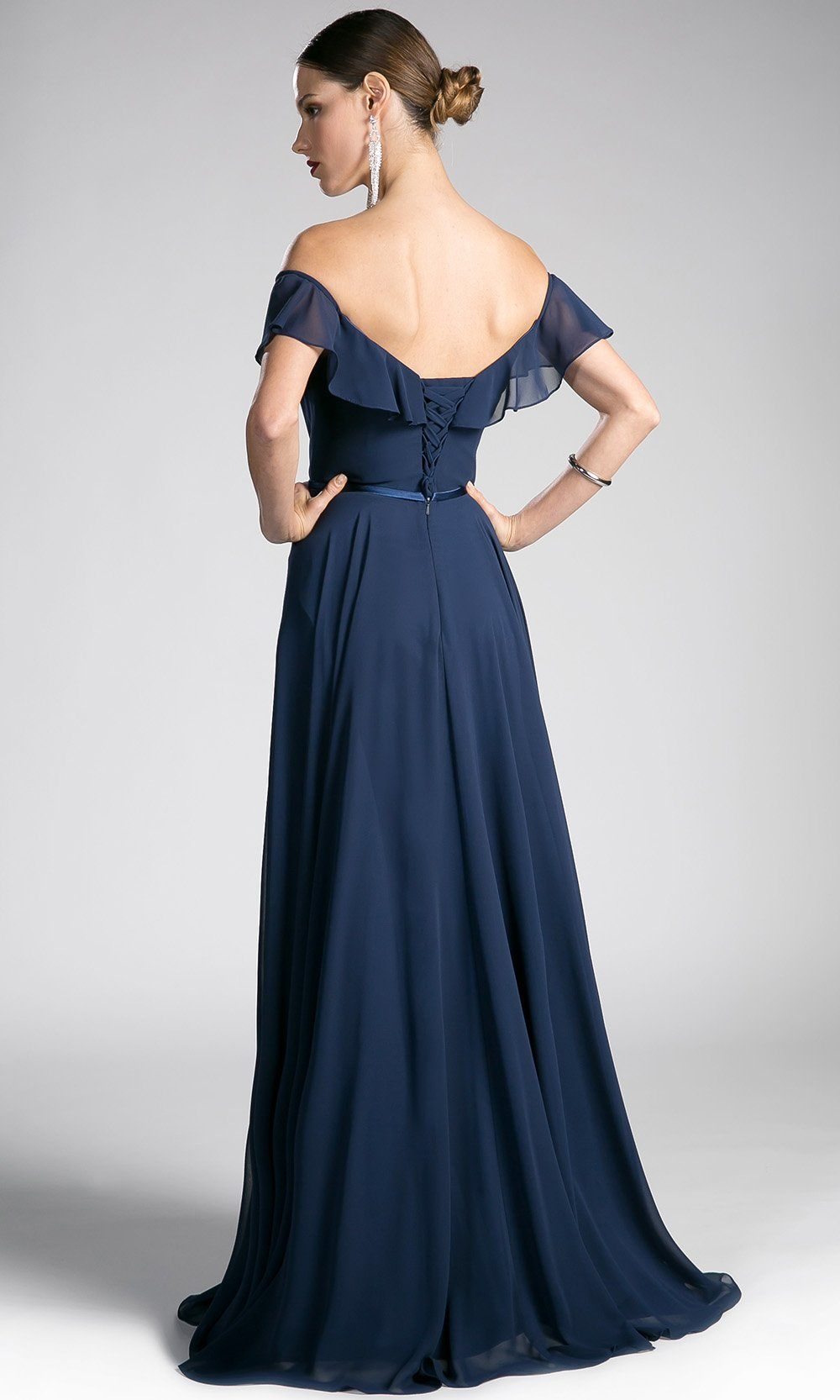 long navy blue off shoulder flowy dress. Perfect dark blue gown for bridesmaids, simple prom dress, simple dark blue a-line wedding guest dress, gala, flowy blue dress, off the shoulder full lenth dress. plus size available