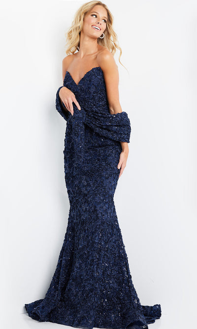 Jovani 09768 Blue Black