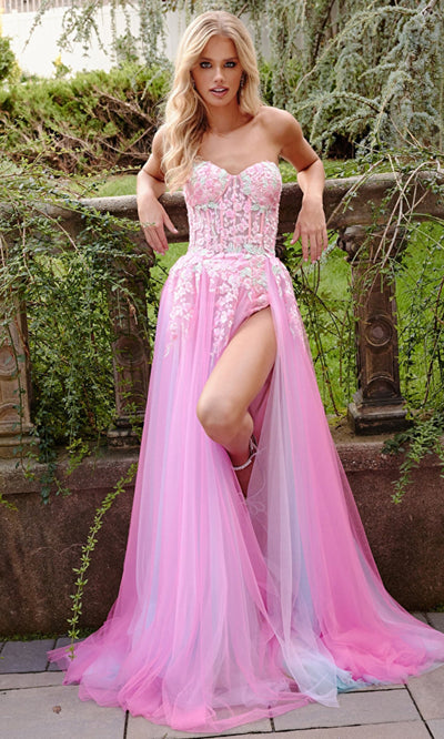 Jovani 23713 Pink Multi